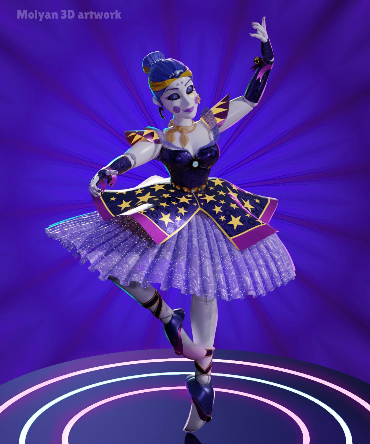 Molyan on X: Glamrock Ballora render by me! 💜🤖 3D Model by @LukaszBorges  and @SteelWoolStudio Glamrock Ballora design by @gumandarim  fnafsecuritybreach fnaffanart fnaf t.co0lGfHhWcJe  X