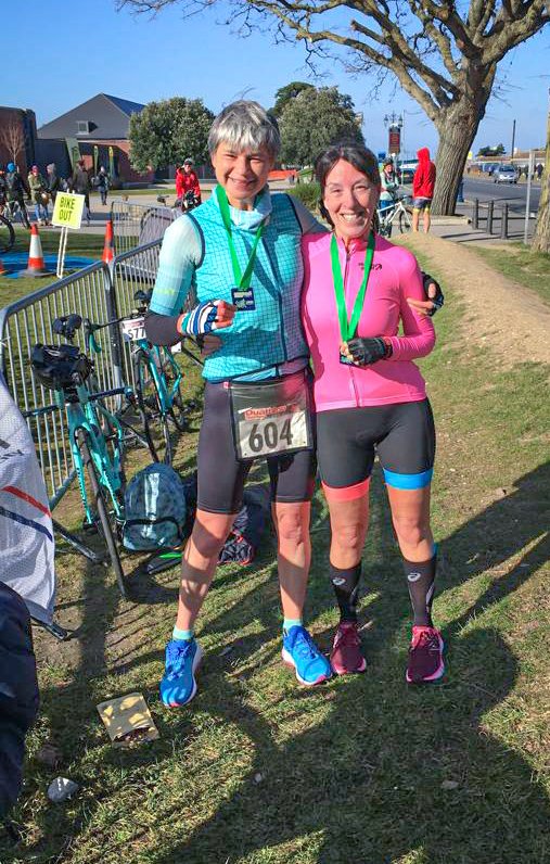 #medalmonday

Great day out at the #portsmouthduathlon yesterday. First race of the season &amp; 1st  F50-59 home. Happy with that.

Fierce headwinds, freezing cold but lovely bright sunshine &amp; smiles. Thanks to everyone involved, a fab event
#merceractive #ukrunchat #ukcyclechat