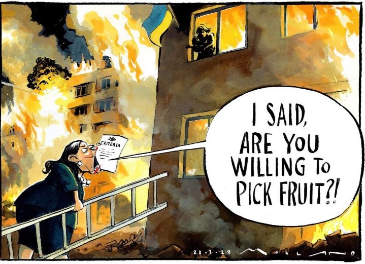 <a href="/realredlobster/">The Legacy Lobster🦞#💙NHS🇪🇺#FBPE #RejoinEU</a> @Coldwar_Steve Panic on the streets of Moscow 

Putin has doubled interest rate to 20%

The Rouble is down 30%

Businesses told to sell 80% of their foreign currency to prop the Putin war machine up

Meanwhile Patel asks Ukrainians to pick fruit if they want to come to Putin's Brexit Britain