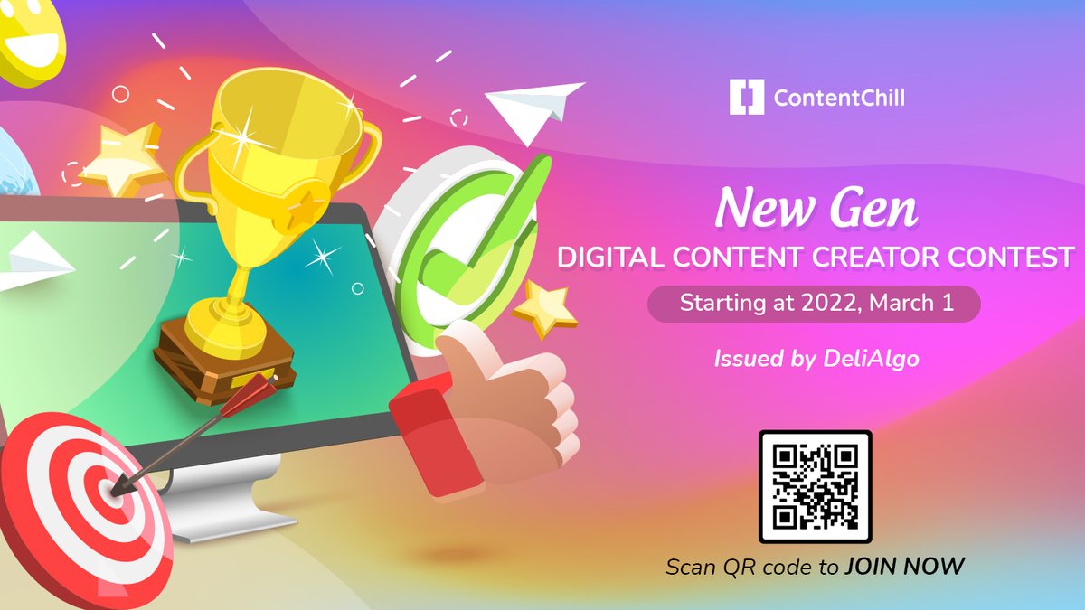 💥𝐍𝐄𝐖 𝐆𝐄𝐍 𝐃𝐈𝐆𝐈𝐓𝐀𝐋 𝐂𝐎𝐍𝐓𝐄𝐍𝐓 𝐂𝐑𝐄𝐀𝐓𝐎𝐑 𝐂𝐎𝐍𝐓𝐄𝐍𝐓 𝟐𝟎𝟐𝟐 - 𝐆𝐞𝐭 𝐚 𝐫𝐞𝐰𝐚𝐫𝐝 𝐨𝐟 𝐭𝐡𝐨𝐮𝐬𝐚𝐧𝐝𝐬 𝐨𝐟 𝐝𝐨𝐥𝐥𝐚𝐫𝐬💥
🎯REGISTER NOW:  forms.gle/fYvo7odxjrdbYG…
⏩More informations : contest.contentchill.com