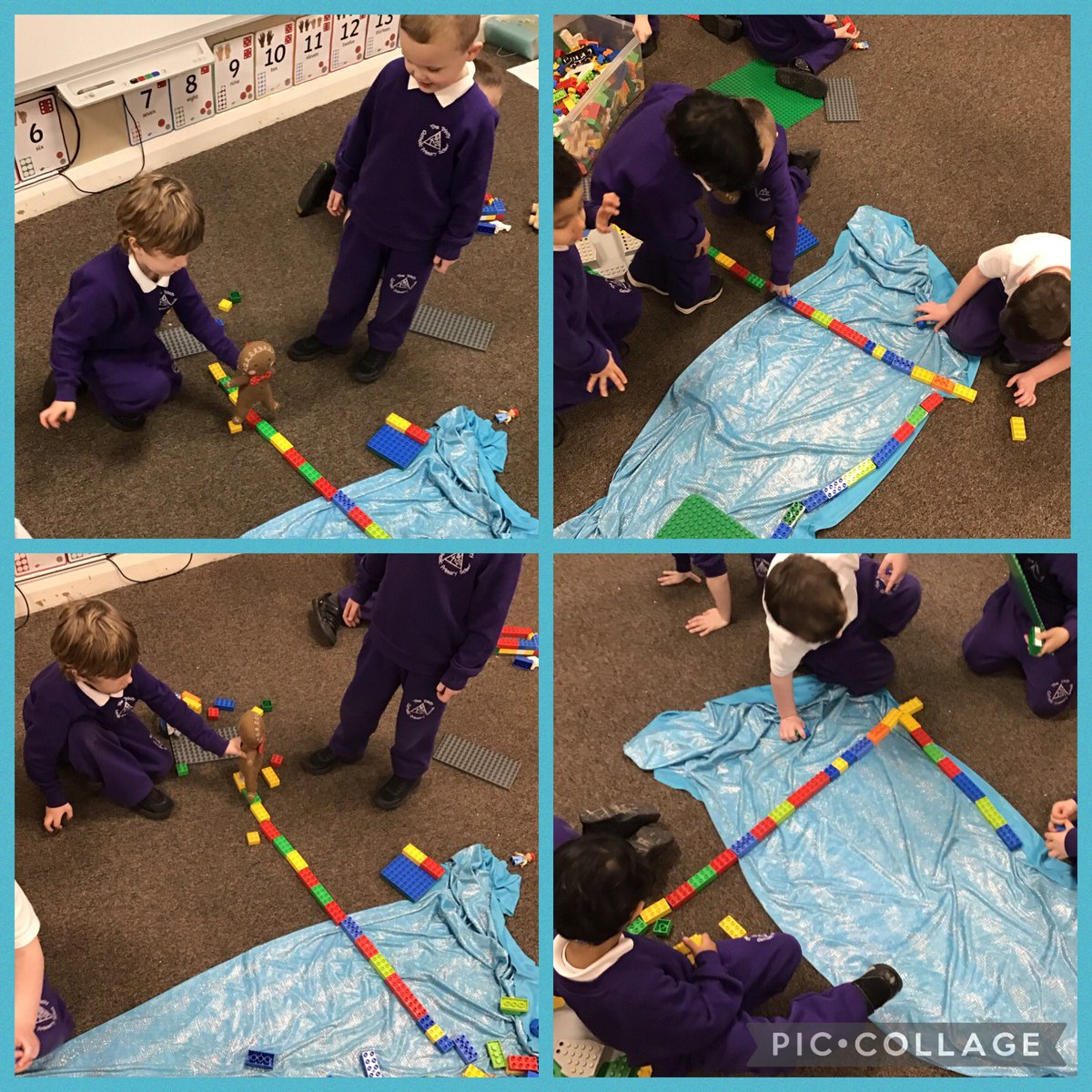 TheTrinityL5's tweet photo. Reception working together to build a bridge for โThe Gingerbread Manโ to cross the river ๐๐งฑ #trinityeyfs https://t.co/Y9JyK7ZYY8