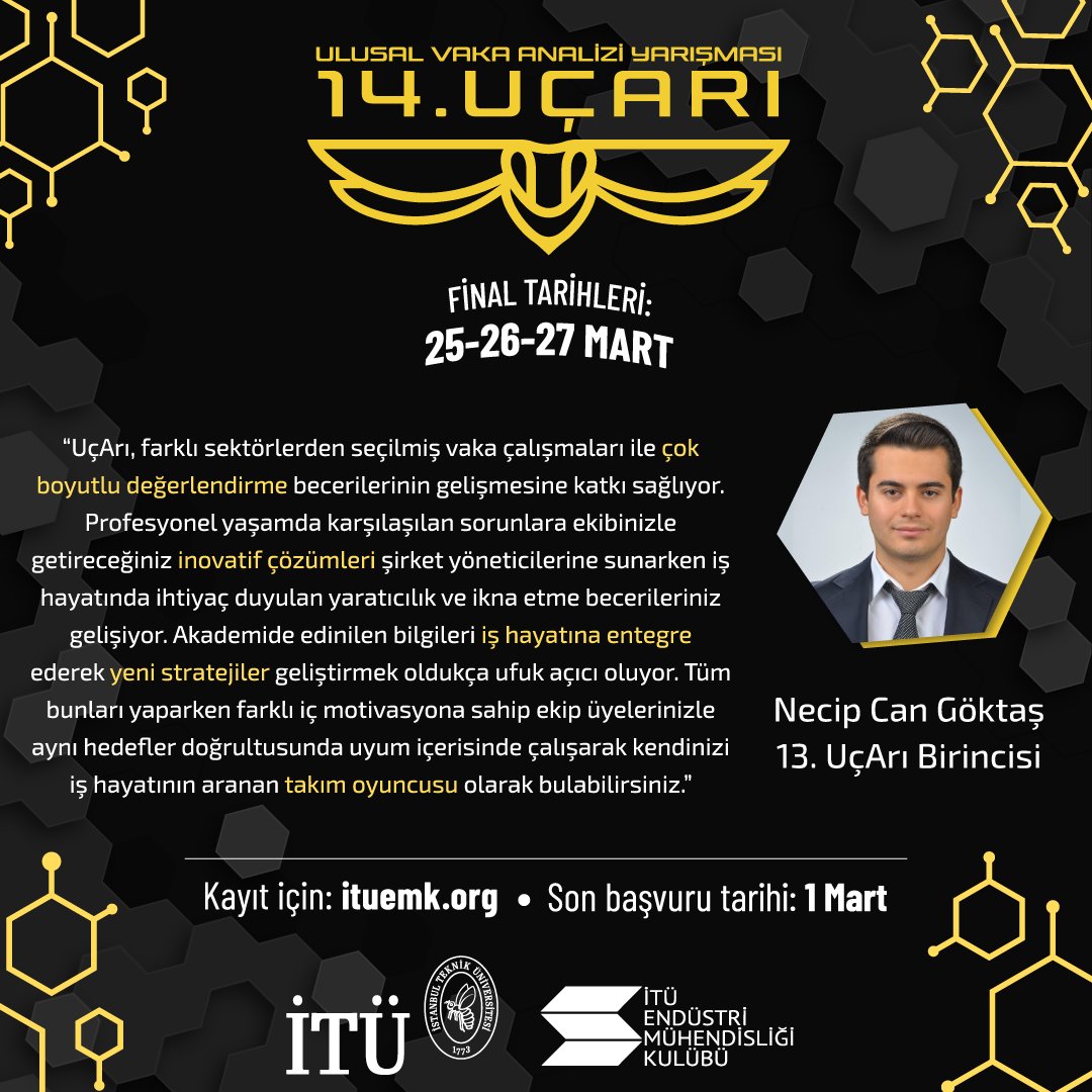 UcAri_'s tweet photo. Nefes kesen bir yarışma deneyimi, inovatif çözümler, sınırları zorlayan bir rekabet ve çok daha fazlası… Geçen seneki UçArı birincileri neler diyor? Beraber göz atalım⤴️ https://t.co/yvkaTZ9Q1P
