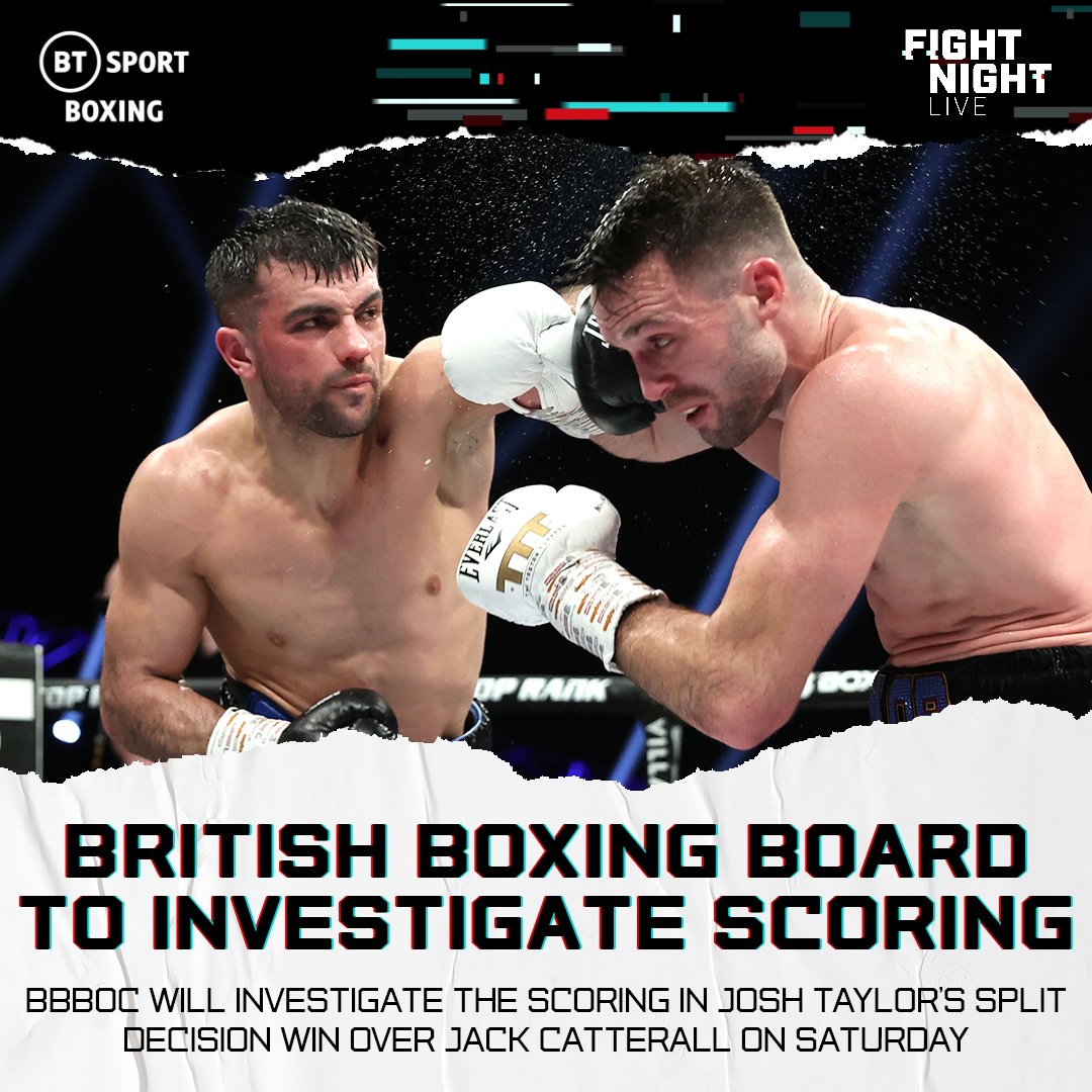 The British Boxing Board of Control will investigate the scoring in Josh Taylor's controversial win over Jack Catterall.

What do you think should happen?

#TaylorCatterall