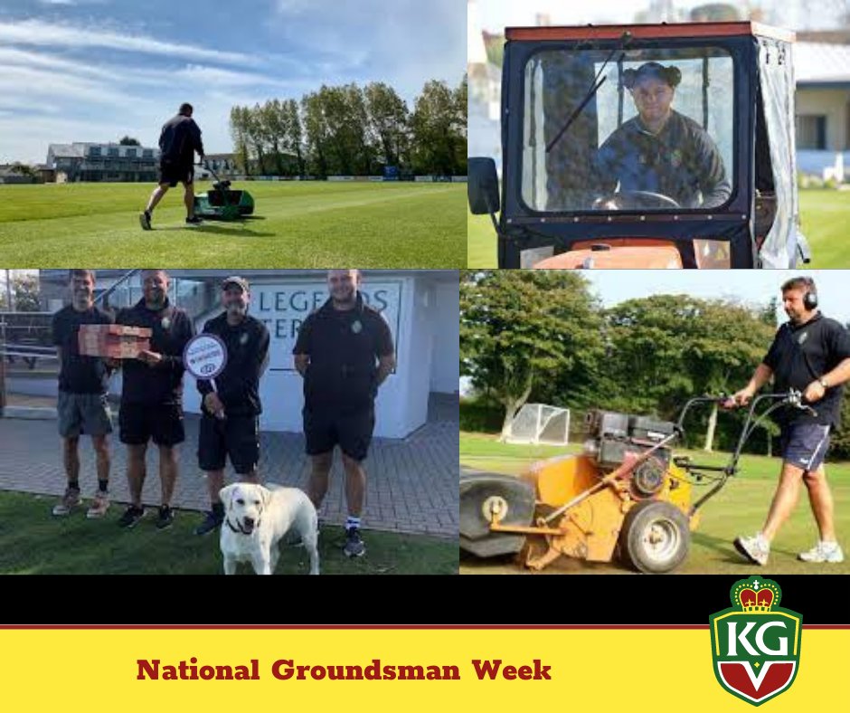 KGVGSY's tweet photo. Did you know its National Groundsman Week? Stuart and his team (not forgetting Maggie) work in all weather conditions to ensure the grounds at the KGV are maintained to a high standard.  Their hard work and dedication does not go unnoticed #kgvguernsey #intheheartofthecommunity https://t.co/qOt394TVzC