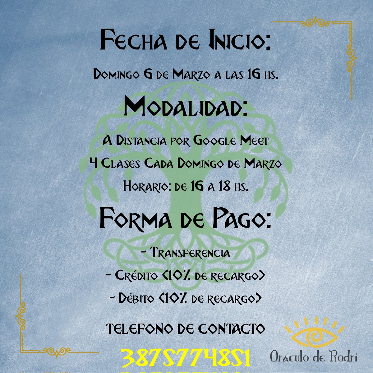 rodricg91's tweet photo. 🪨 TALLER ORÁCULO DE RUNAS 🪨
Estoy por dictar un taller de runas en Marzo, les dejo información por si les interesa.
Incluye material bibliográfico propio y un grupo de whatsapp para debatir, sacarse dudas y practicar una vez terminado el curso https://t.co/Mt0P3UM53L