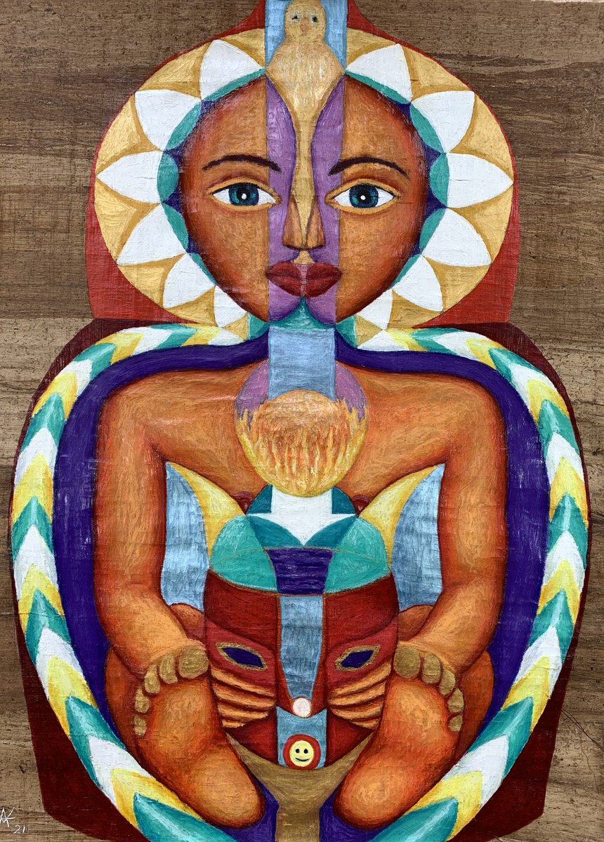 anne_ahau's tweet photo. One of the recent soul portraits I made as an assignment #soulart #spiritualart #artassignment https://t.co/BA1SgB6u6P