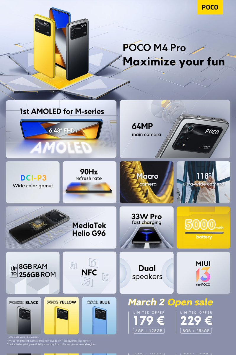 xiaobo_qiu's tweet photo. thanks @matutweet @jaume_jlb @castromil @ivsu for joining us the POCO launch event in #MWC22. 
Here you have more information about #POCOX4Pro5G #POCOM4Pro 
#TheAllArroundAce #MaximizeYourFun https://t.co/JaXl9kFfZI