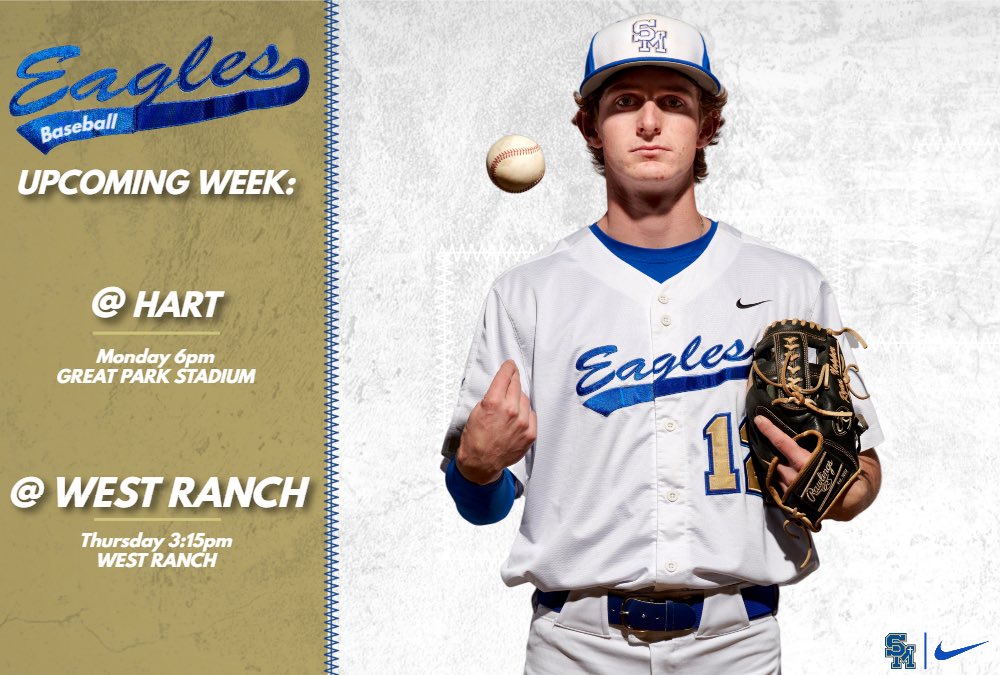 🚨GAMEDAY 🚨🦅🦅

🆚Hart HS
🗓️Monday, Feb. 28
⏰6:00 PM
📍Great Park Stadium (Irvine)
📱 gc.com/teammanager/te…

 <a href="/SMCHSEagles/">SANTA MARGARITA Catholic High School</a> <a href="/SMCHSAthletics/">SMCHS Athletics</a>