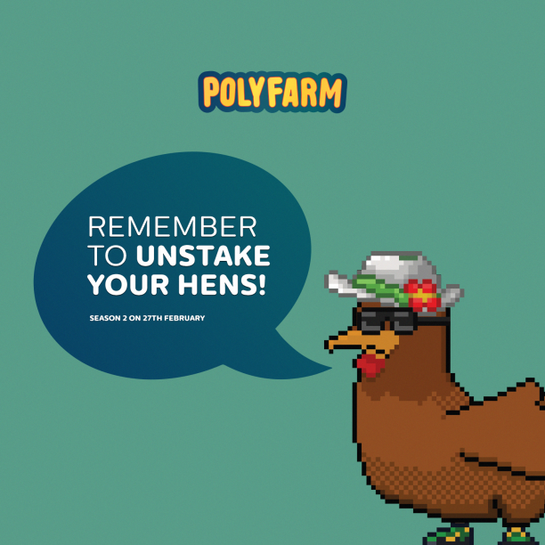 polyfarmnft's tweet photo. Hello Farmers.. Remember that we will be using a new Henhouse Staking smart contract from Season 2 onwards.
So you need to unstake your Hens from the old one, gameplay is getting closer than ever and better be ready 👨‍🌾👩‍🌾🐔🦊🥚

#NFTCommunity #polyfarm #season2 #NFTdrop https://t.co/EAY70mR0CA