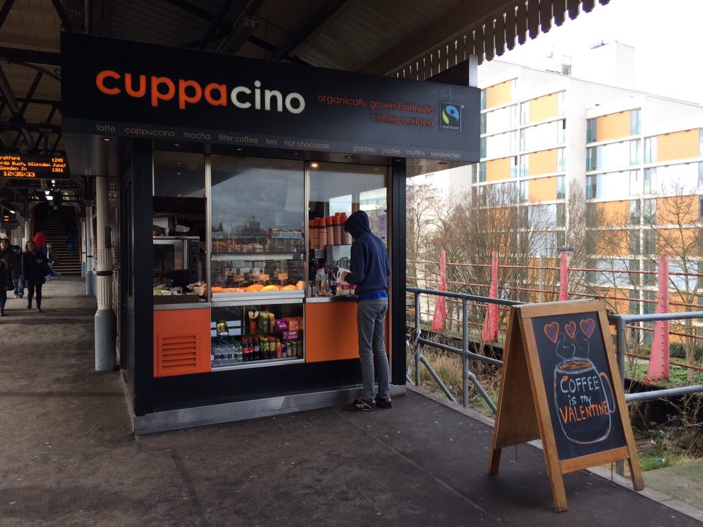 BusinessWandBC's tweet photo. It's #FairTradeFortnight !

Let's continue to support #local businesses like Cuppacino in Clapham Junction Station who serve #Fairtrade coffee ☕

Find out more about Fairtrade fortnight here - https://t.co/C9kCO1EV2g

#LoveYourLocalShops @wandbc @BidJunction @LoveBattersea1 https://t.co/zZTeHSavlm