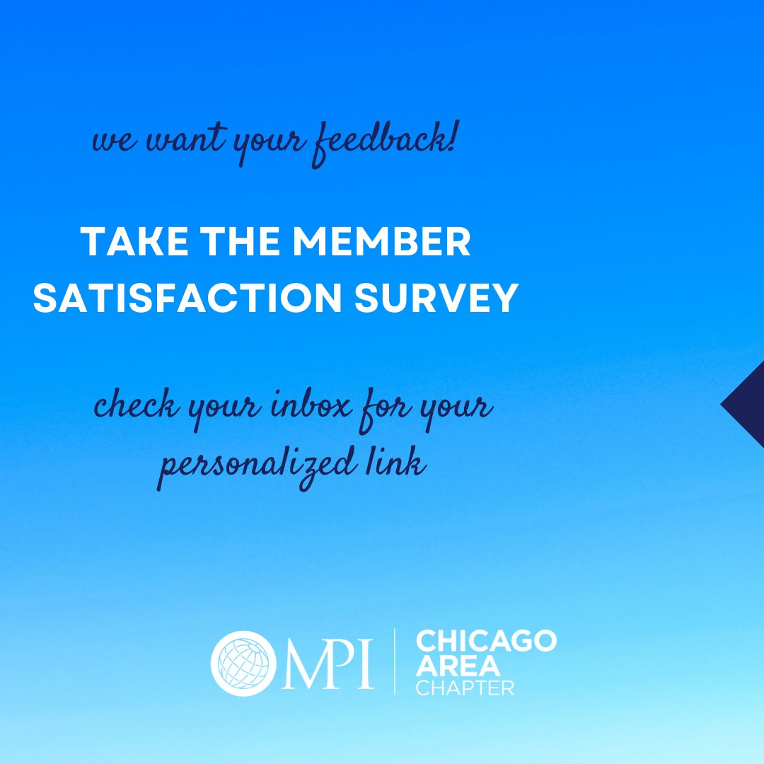 ChicagoMPI's tweet photo. Tell us how we're doing. If you complete the survey and provide your email address, you will be entered for a chance to win a $100 Amazon Gift Card! The winner will be contacted shortly after the survey closes on March 16, 2022.
#mpicac #eventprofs #meetingprofs #membership https://t.co/zy1awbjyNf