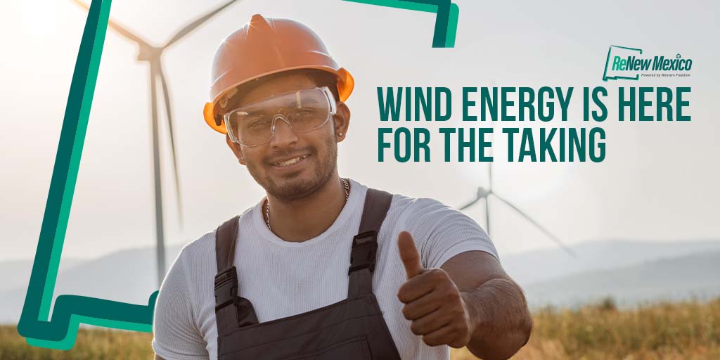 Re_NewMexico's tweet photo. New Mexico’s leaders can boost our state’s economy and add thousands of jobs by saying YES to more renewable energy projects. It’s time to get serious about wind for the sake of a cleaner tomorrow. Sign our petition: https://t.co/BsGQNcCzzE 
 #renewableenergy #windenergy https://t.co/ApDxyOOc0J