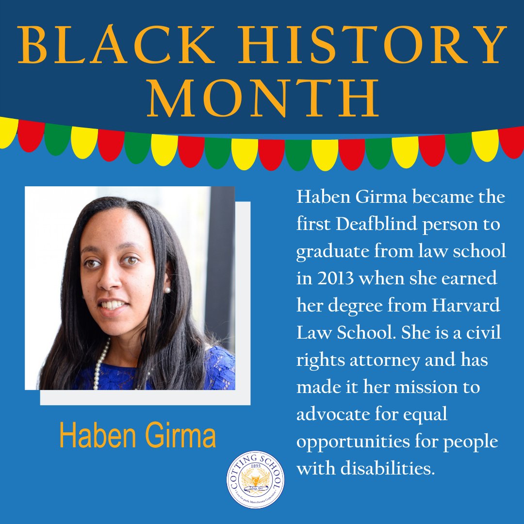 CottingSchool's tweet photo. In honor of Black History Month, we're highlighting the work of a couple of amazing members of the Black community with disabilities.

#BlackHistoryMonth #DisabledBlackHistory #Diversabilities https://t.co/tMz0ZPqd2o