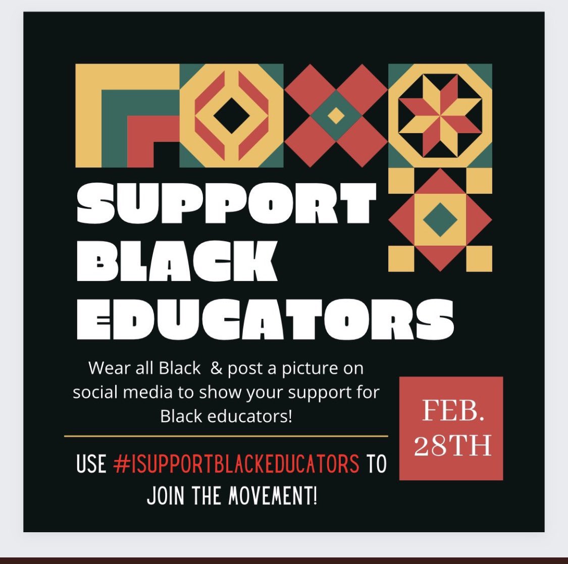 LifeWithMaria27's tweet photo. All in BLACK today to support my friends and colleagues ๐๐๐#SupportBlackEducators https://t.co/nxzPyBxr9N