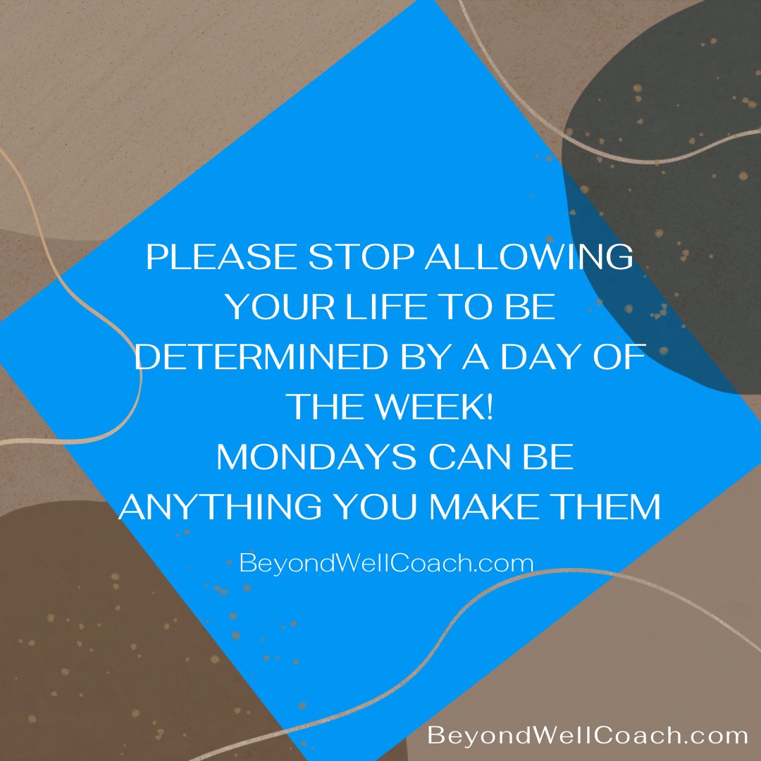 BeyondWellCoach's tweet photo. Here is a thought as we enter into Monday. This day is not about jumping back into the grind if you’re not ready. If you want to rest, rest. If you want to put the pedal to the metal, do it. Your Monday is yours and you are free to use it how you want. https://t.co/lLQQSMEqUx