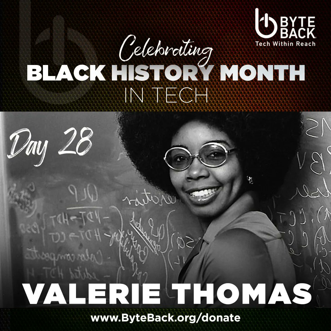 We_ByteBack's tweet photo. This year @we_byteback will be taking you on a 28 Day Journey in Black #Tech for #BlackHistoryMonth. Every day we will feature some of the change-makers and industry shifters in #Technology over decades. Join us in celebrating these icons #Webyteback #BHM2022 #blackhistoryintech https://t.co/johSMComy7