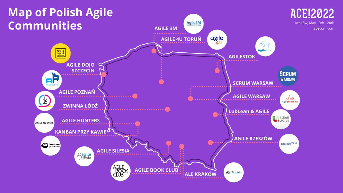 aceconf's tweet photo. There are so many wonderful #Agile communities across Poland🙌 . We're thrilled to partner with: @agilewarsaw @ALEKrakow @AgileClub @AgileHunters, @ZwinnaLodz @kanbanprzykawie kawie💜. Is there any other community that slipped our radar?💭
#aceconf #bettertigether https://t.co/jbsUejXieN