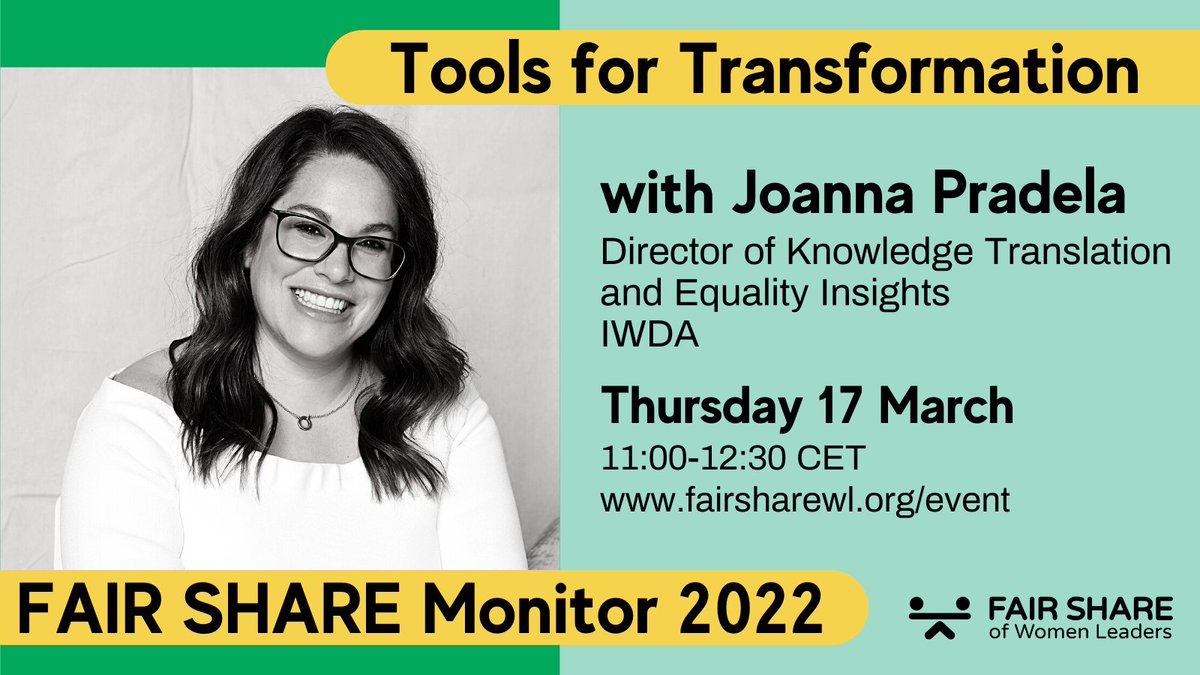 fair_wl's tweet image. What is #genderdata and why do we need it?

Join us at the #FairShareMonitor 2022 event for a conversation with @jojomaia of @iwda to talk about their project @Equal_Insights and learn how we can all use gender data to drive change.

Register now: bit.ly/monitor22-event
