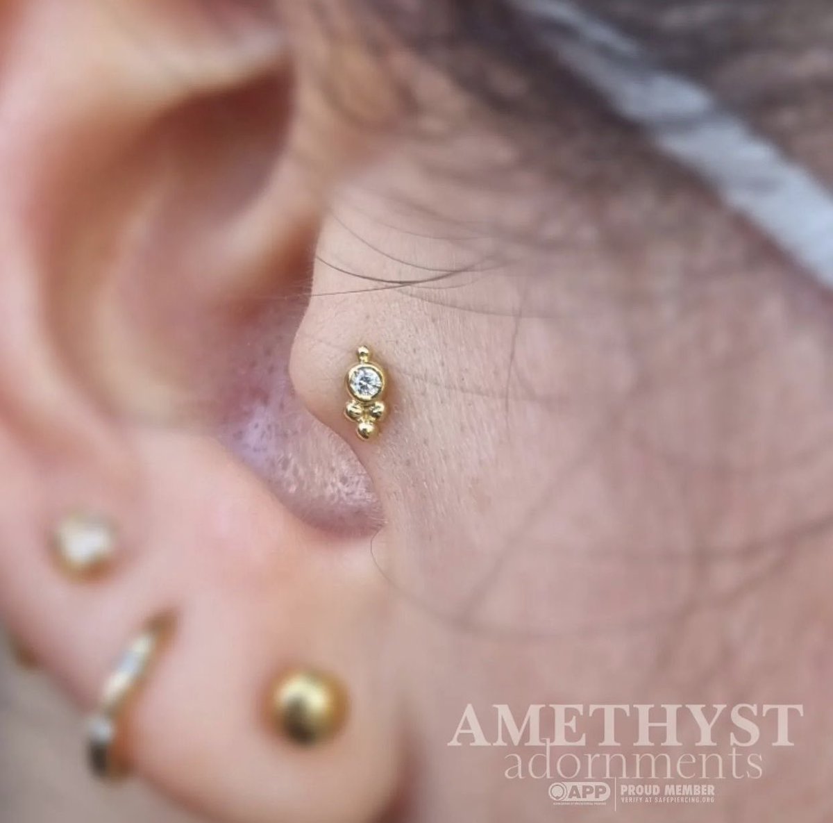 safepiercing_uk's tweet photo. Gorgeous tragus piercing by UKAPP member @amethyst.adornments! 💜 #safepiercinguk #ukapp #ukappmember https://t.co/xkB9FyN5sx