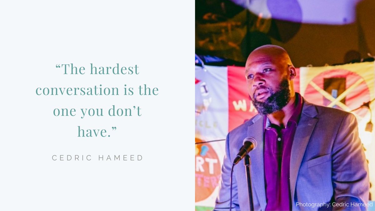 Spoken word poet &amp; founder of the Oneness of Art, <a href="/CedThePoet/">Cedric Hameed</a> fosters healing &amp; unity through interactive creative workshops. Inspired by participants &amp; created by local artists, the resulting artwork is featured in public celebrations rooted in connection. #BHM2022 #MagnifyGood