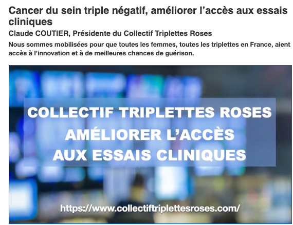 acteursdesante's tweet photo. #cancerdusein triple négatif #CSTN 👉 L’accès à 2 traitements innovants en 2021 est une avancée majeure, ils vont augmenter notre médiane de survie de façon significative même s’ils ne vont pas permettre de nous guérir » 👉🎬 @ClaudeTriplette @Collectif_MT https://t.co/OzcbvvRpeD https://t.co/xAAhLu4VnT
