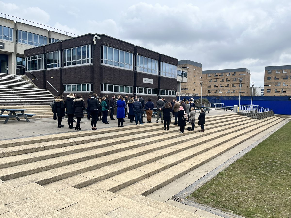 CBASS_Research's tweet photo. A gathering in support of #Ukraine took place today at @Bruneluni. Support your Ukrainian colleagues in this extremely hard and emotional time, show your solidarity and #Standwithukraine  🇺🇦🇺🇦🇺🇦 https://t.co/L6t2LKYCrj