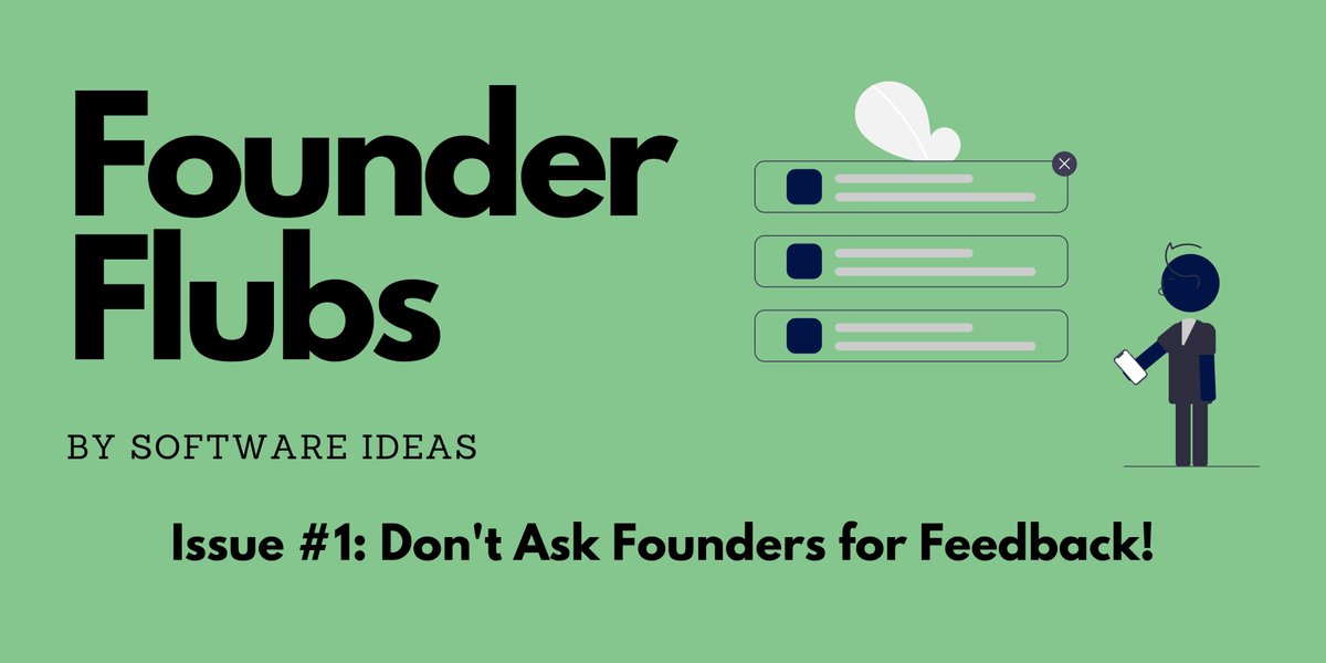 Introducing our new free series: Founder Flubs!

In our first issue, we're looking at one of the earliest mistakes that inexperienced founders make - seeking validation from peers instead of customers.

Just want the highlights? 👇

Or, read for free here: indiehackers.com/post/founder-f…