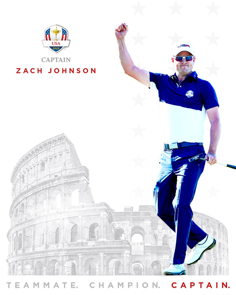 Welcome to the Captaincy, <a href="/ZachJohnsonPGA/">Zach Johnson</a> 🇺🇸
