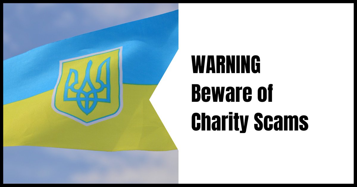 SuffolkTS's tweet image. Times of crisis may bring out the best in you, but they are a magnet for scammers, and sadly right now is no different.

If you are looking to help people in Ukraine, please donate wisely. 

Please protect yourself with the following information: facebook.com/SuffolkTrading…