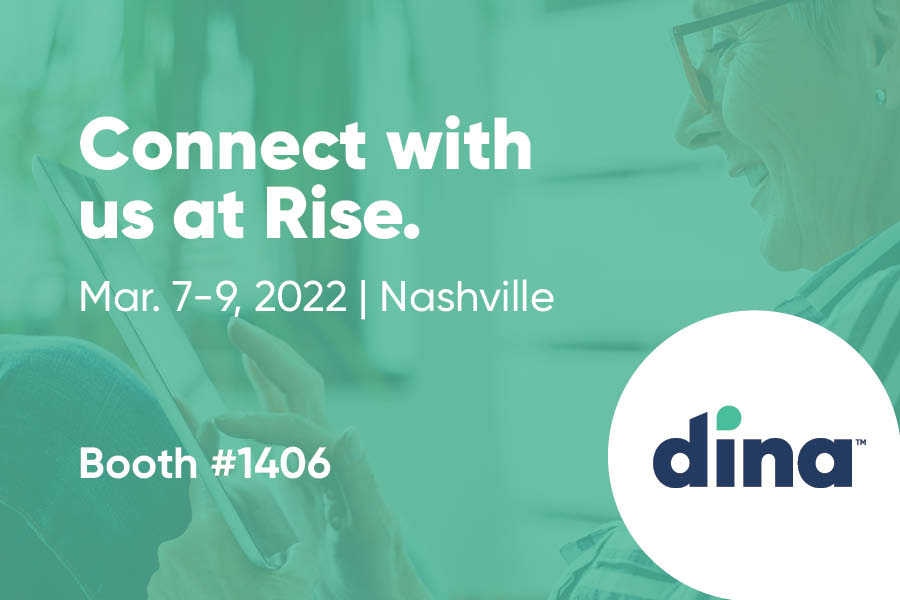 dinacare_inc's tweet photo. Meet the Dina team at @RISEhlth! Stop by Booth #1406 to see how we partner with health plans to digitally transform the post-acute experience. #careathome #RiseNational2021 https://t.co/jrxIPg143Q