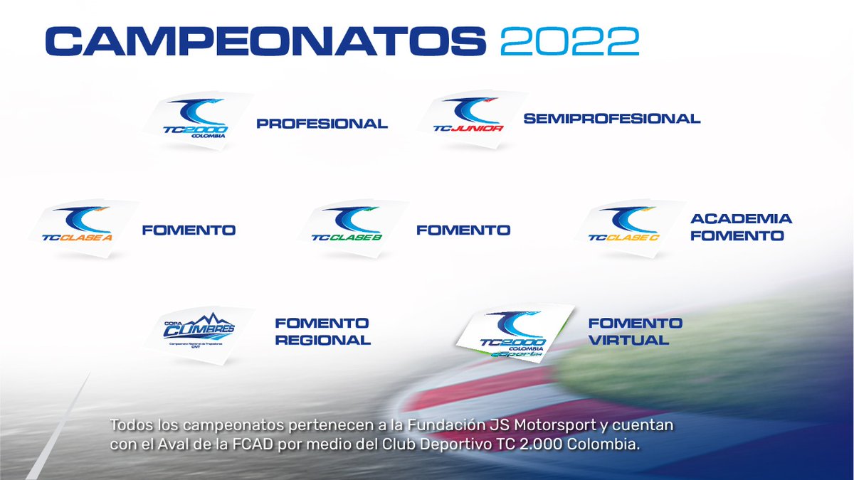tc2000colombia's tweet photo. Atención! Estas son las categorías que oficialmente tendremos en 2022. @gisselleapa @Manoloripe https://t.co/hGHLZmebJx