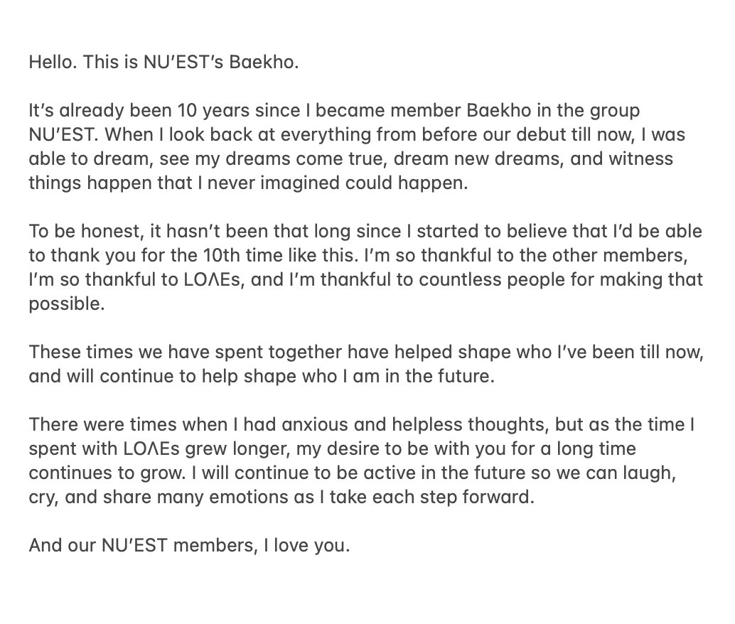 Melodia_Muse's tweet photo. [TRANSLATION]
From Baekho to LOΛEs

#뉴이스트 #NUEST #백호 #강동호 @NUESTNEWS https://t.co/nVqvZUcUv3