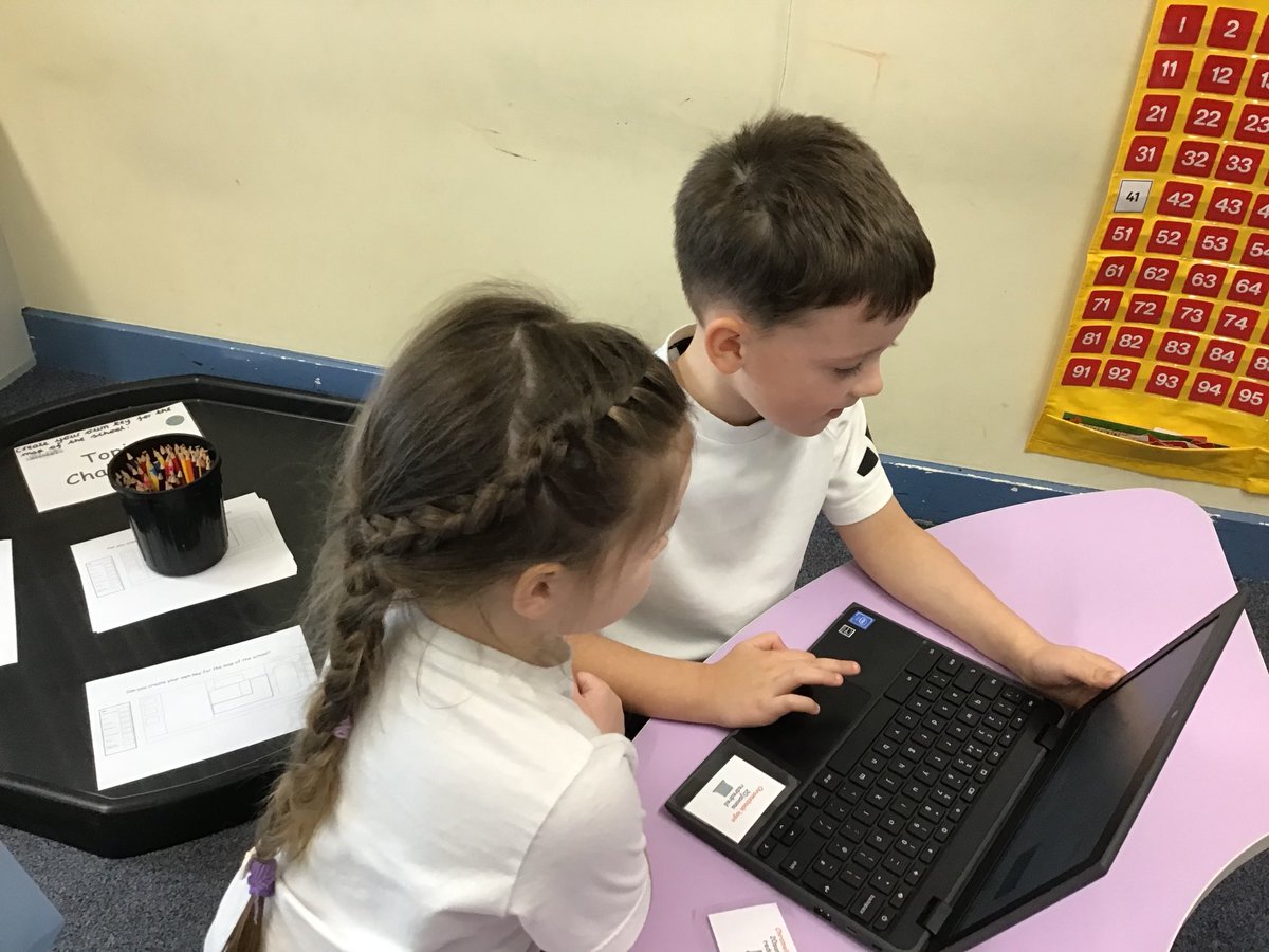 staynorHprimary's tweet photo. Year 1 have been learning how to use Google Slides this afternoon, adding a slide and typing their names! Great teamwork ⭐️ @eboractrust #staynorcomputing https://t.co/tQaJLJ4Vu0