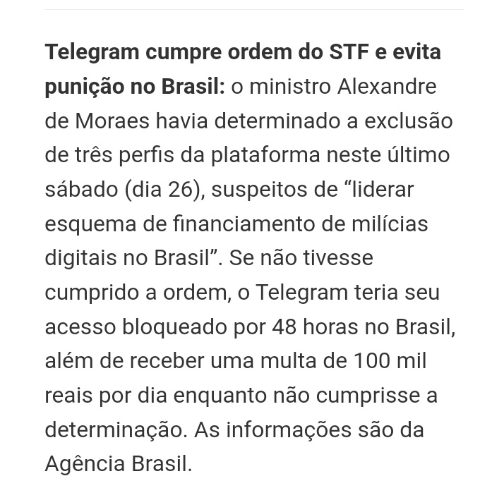 Que decepção hein telegram