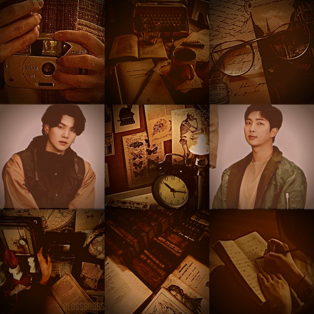glossboobs's tweet photo. 🕰️ (Re)discovering Time 🕰️

A reincarnation au where researchers Namgi unearths a dusty photo album in an abandoned library, where they find photos of their doppelgangers, way back from the 1980s.

––– #NamgiWeek6_W3: Memory
–––  @namgiweek #Namgi #Namjoon #RM #Yoongi #Suga https://t.co/qg80TADLCu