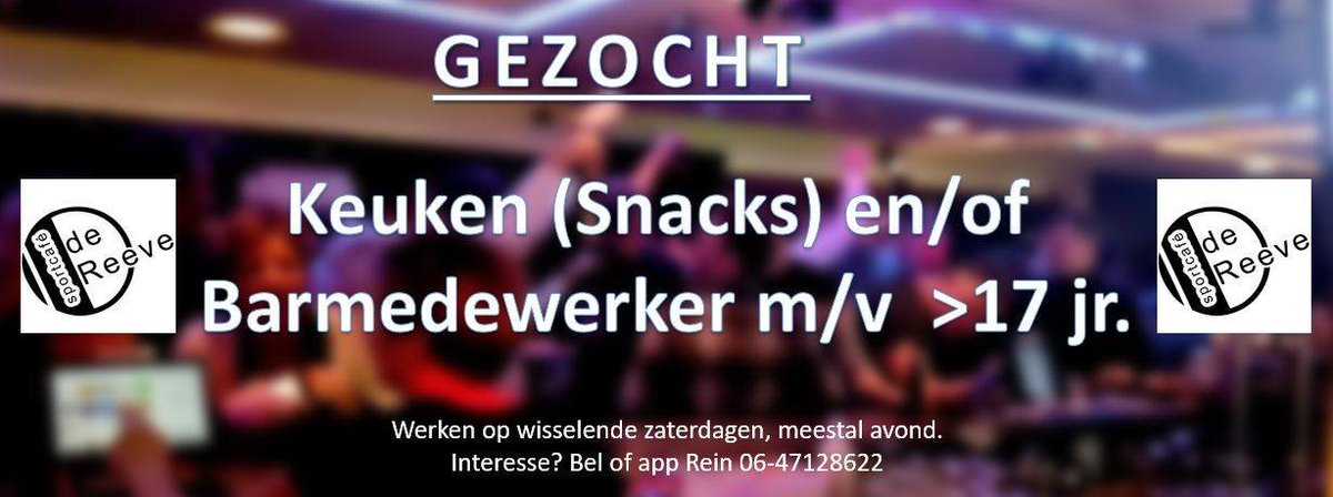 Wil jij nog kunnen stappen na je werk bij ons? Dat kan! Om 12 uur ben je klaar...feesten maar