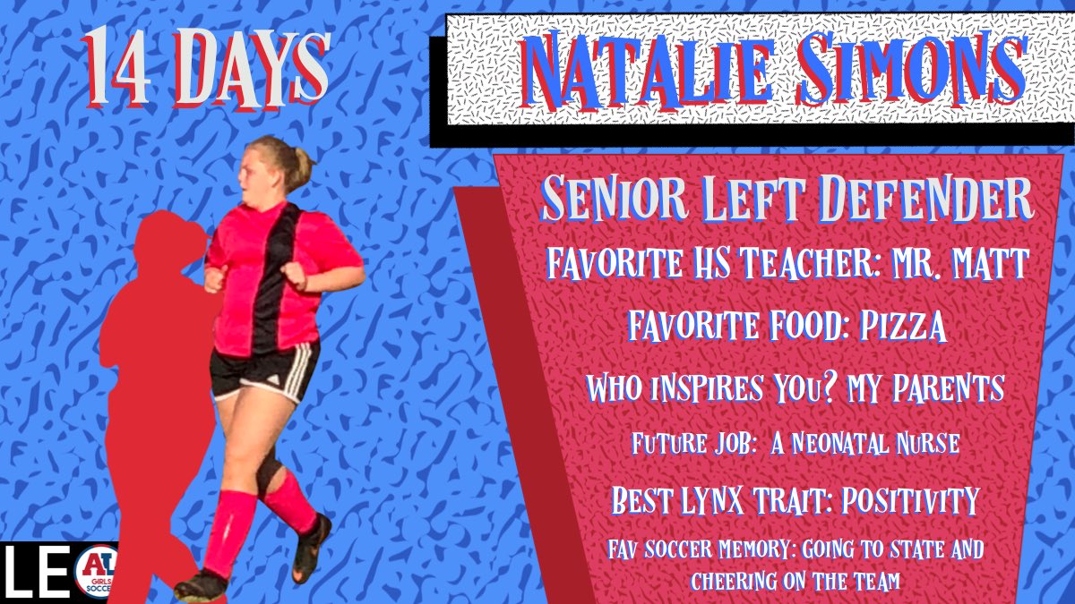 Our Lynx Player Countdown features Natalie Simons! Natalie has been part of the Lynx for 4 years and is everything you’d want a teammate to be! Natalie brings joy and encouragement to practice and games every single time! We love having Natalie on our team!

#WPTSRC #LEO