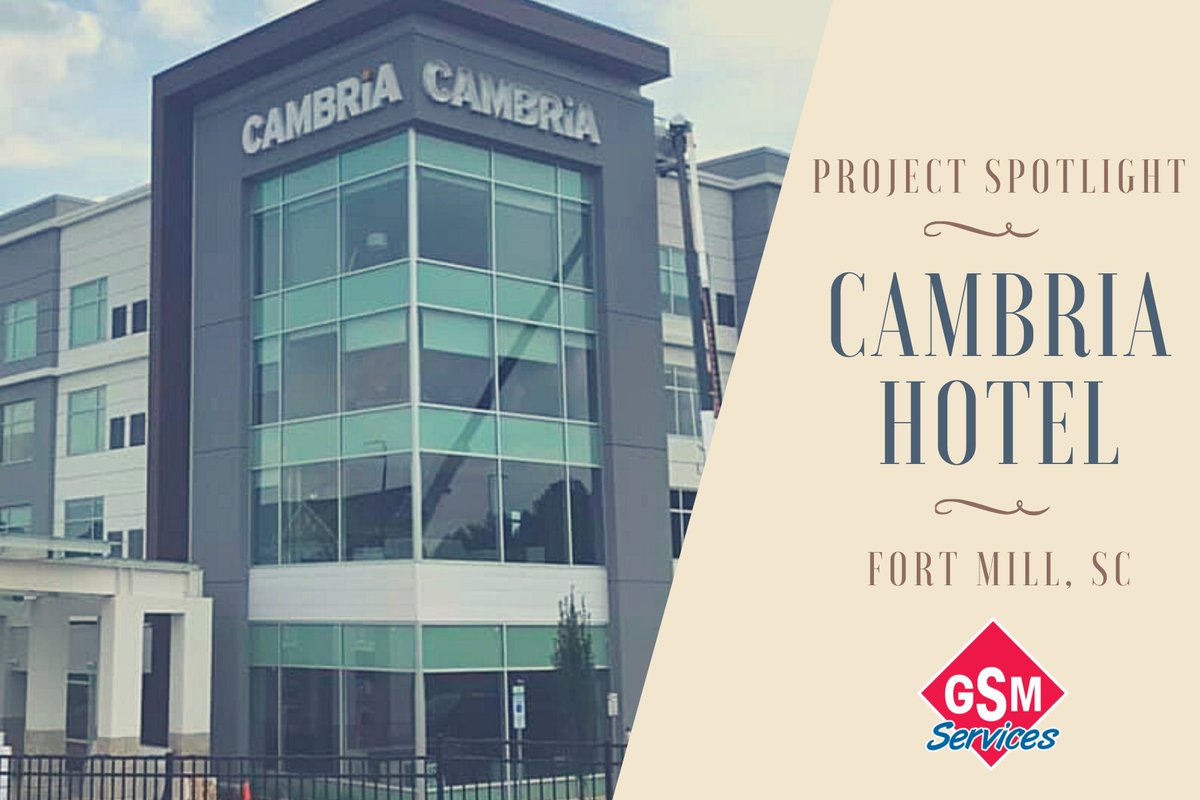 GSMsince1927's tweet photo. Happy Project Spotlight Monday! 🏨 Located near the NC and SC border is the recently completed Cambria Hotel in Fort Mill. Commercial HVAC had a hand in bringing this project to life!

#hotel #hvac #heatingandcooling #commercial #gsmservices #local #southcarolina # https://t.co/bhiM0sa11o