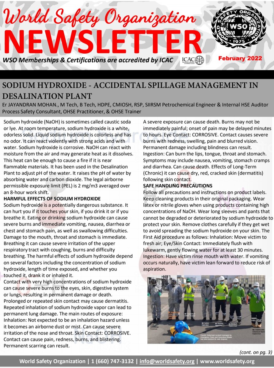 WorldSafetyOrg's tweet image. Our February Newsletter is now available online worldsafety.org/wp-content/upl… #safetynews #wso #worldsafety #worldsafety #worldsafetyorganization