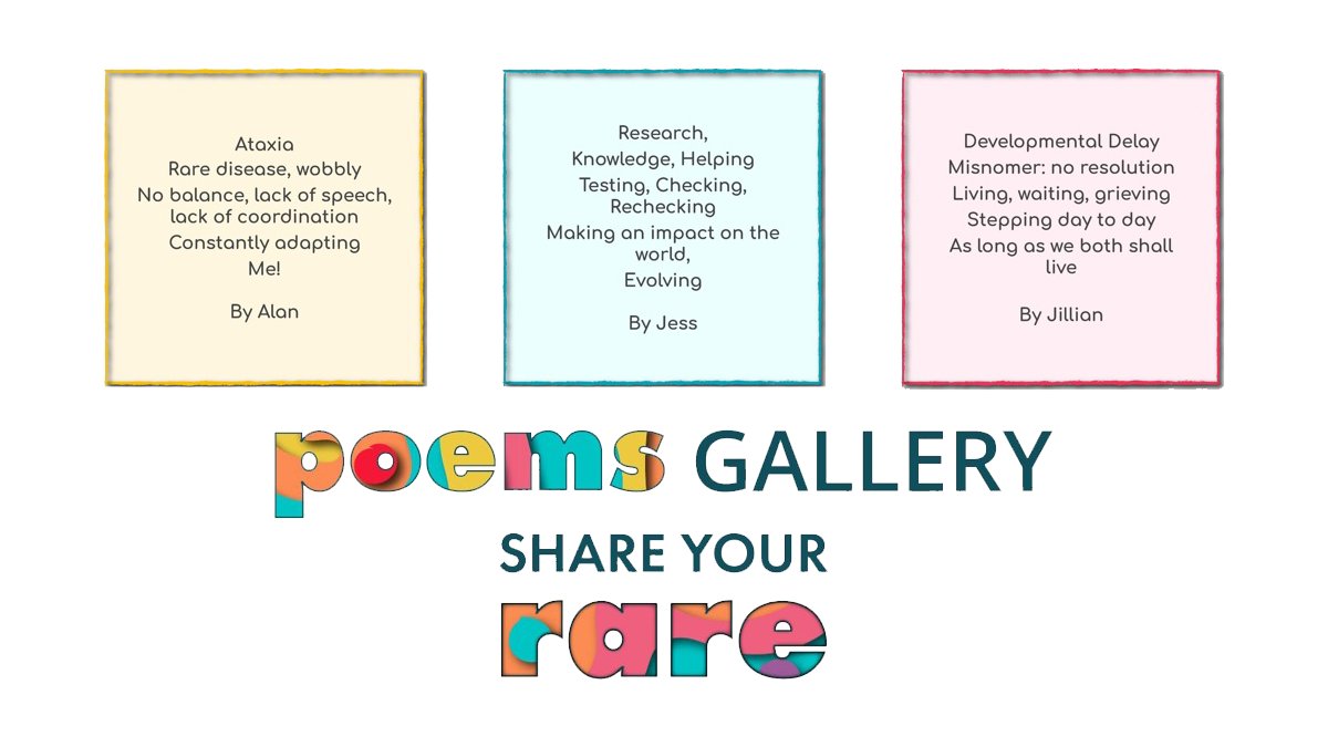 And here are some examples of cinquain poems from our workshop with <a href="/GeneticAll_UK/">Genetic Alliance UK</a>, illustrating rare diseases in five succinct sentences.

#ShareYourRare #RareDiseaseDay2022 *MO 2/2