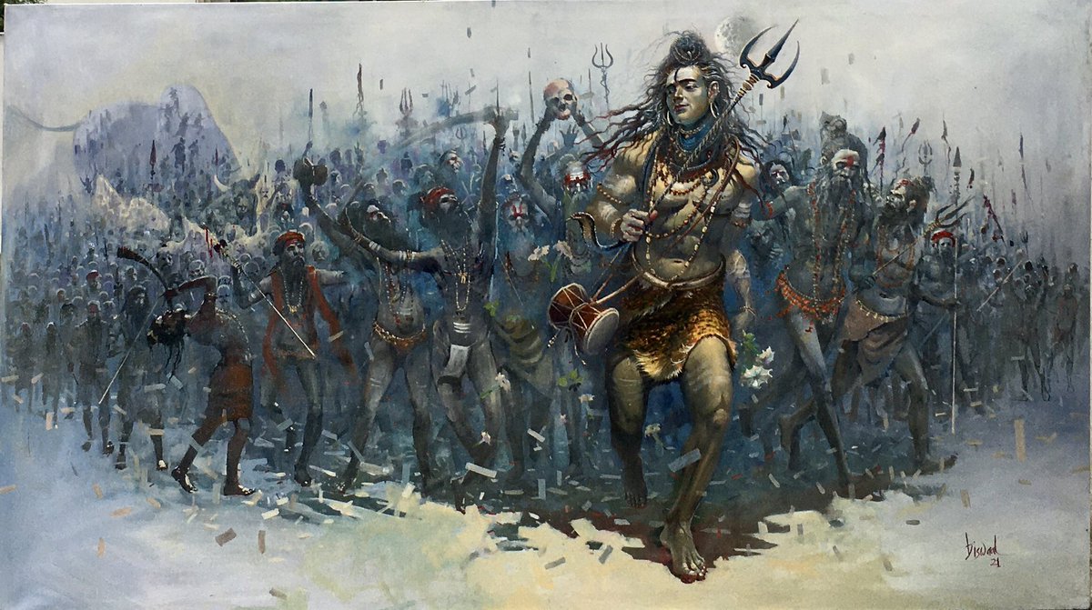 BijayBiswaal's tweet photo. SHIVA AESTHETICS #acrylicpainting #sketch #Mahashivratri #Hindutva #biswaalart https://t.co/g7L3VHiauh