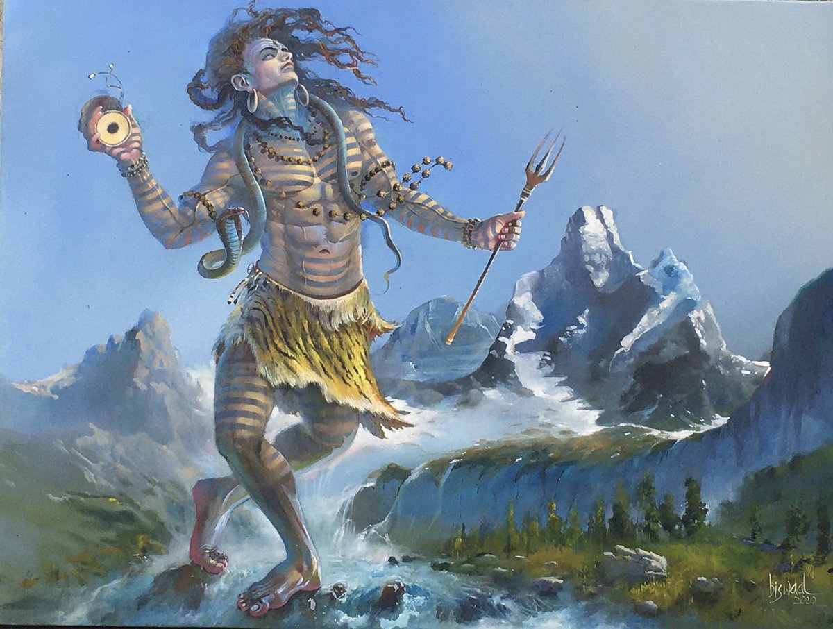 BijayBiswaal's tweet photo. SHIVA AESTHETICS #acrylicpainting #sketch #Mahashivratri #Hindutva #biswaalart https://t.co/g7L3VHiauh