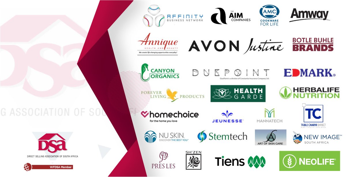 DSASouthAfrica's tweet photo. The DSA is home to trusted and credible Direct Selling companies with high-quality products and services, that can assist you to start your own business today.
Look no further, browse our member companies here:
https://t.co/7FM2LxyK8K
#DSASA #LegitimateEconomicSolution https://t.co/y6QbmMr1JJ