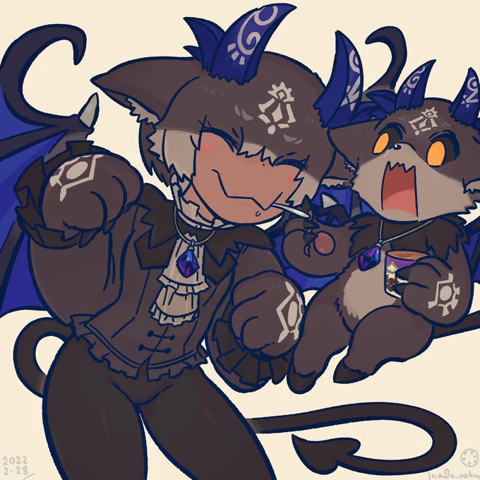 でびさまとでびるさま #でびるさまにささげるえ #けものフレンズ3 