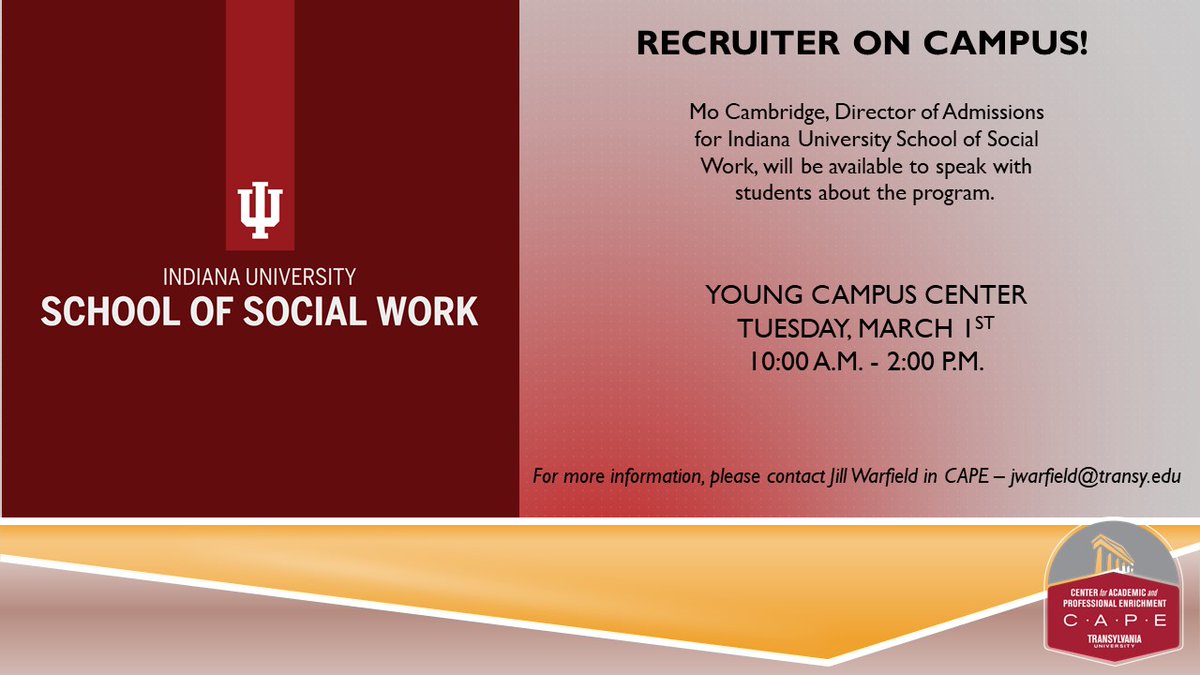 TransyCAPE's tweet image. RECRUITER ON CAMPUS - MARCH 1ST