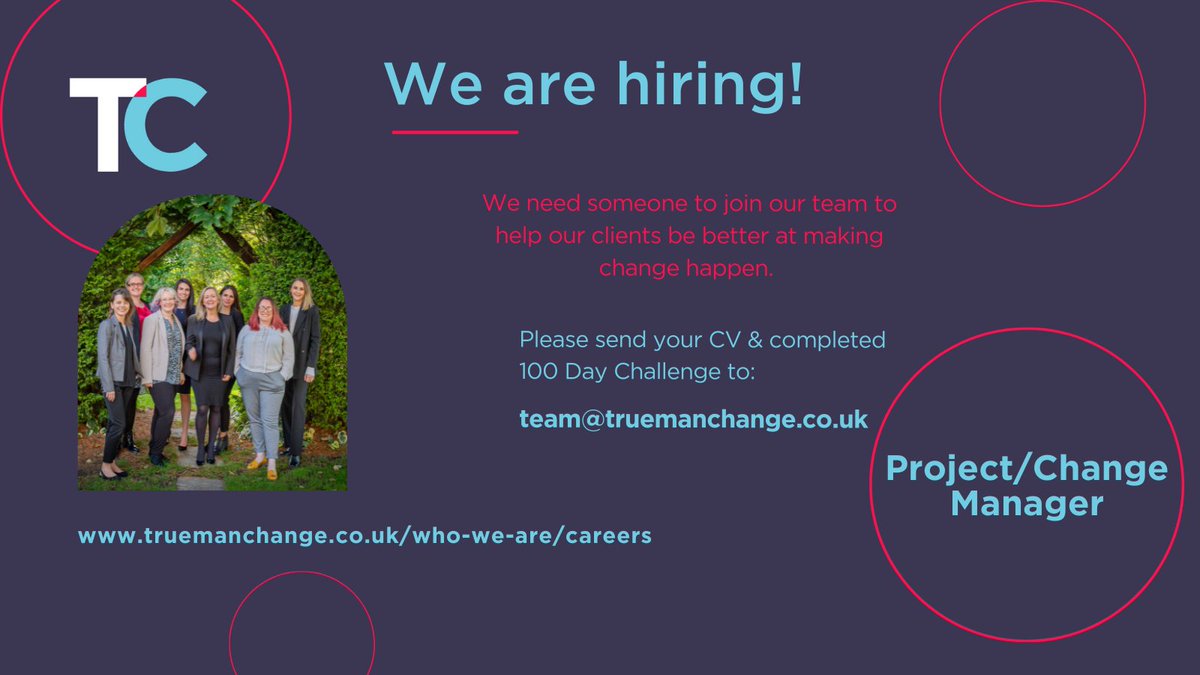 5 days left to apply!

Apply for the project/change manager role we are advertising for. If you're an ambitious, self-starter who is passionate about what you do and thrives in a fast-paced environment then this the role for you.

Find the role here: bit.ly/3HegDR8