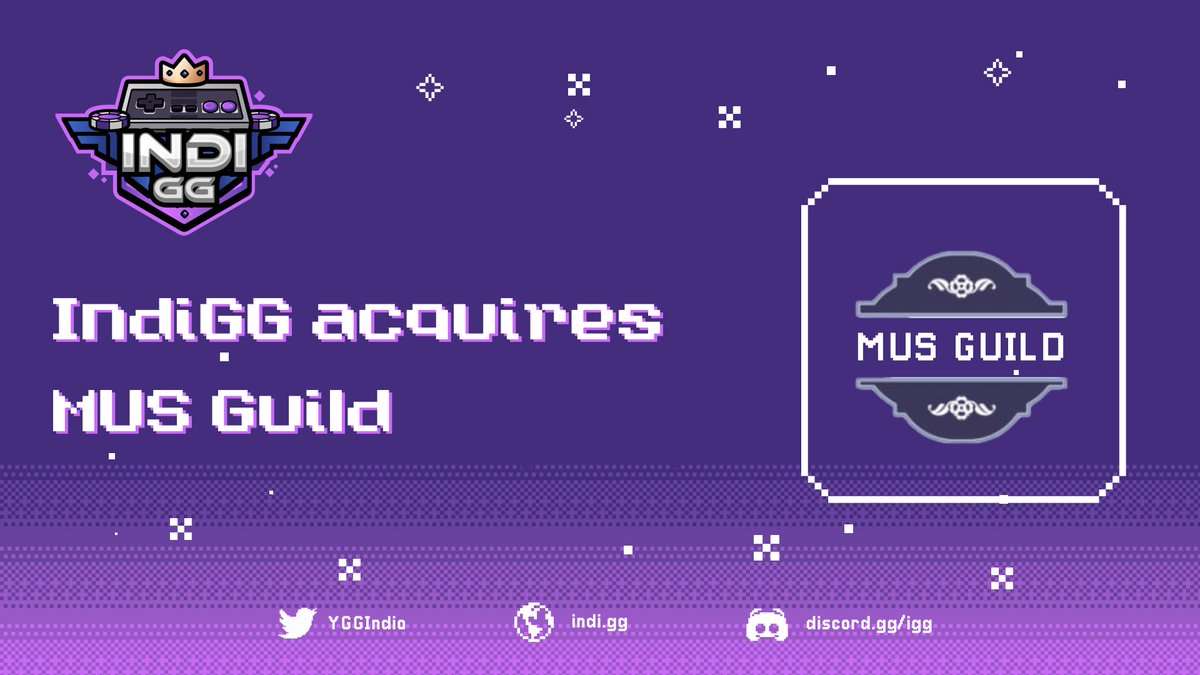 Please help us in welcoming MUS guild as part of the IndiGG team! 🥳

As part of the the acquisition IndiGG will be utilize to help our #playtoearn efforts in India! 🇮🇳

📚Read more here : indigg.substack.com/p/indigg-acqui…