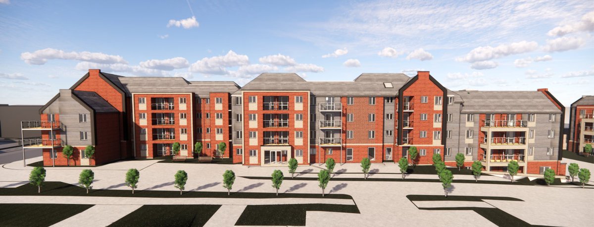 A recent crisp morning visit to the Station Road, Hook site. KSA have been working with @McCarthyStone to deliver 75 affordable retirement flats on behalf of <a href="/AnchorLaterLife/">Anchor</a> as well as a new 36 bed retirement apartment building for McCarthy Stone and 7 open market town houses.