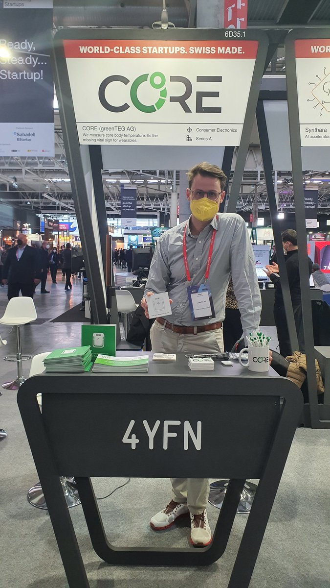 GreentegB's tweet photo. Do you want to discuss your project or application with one of our experts ? Join @CORE at #MWC22 and #4YFN22 starting today in Barcelona Hall 6. Booth D35! 
If you want to set up a meeting, contact us directly at holger.hendrichs@greenteg.com!
#sport #wearable #corebodytemp https://t.co/fKOTkLsYAD