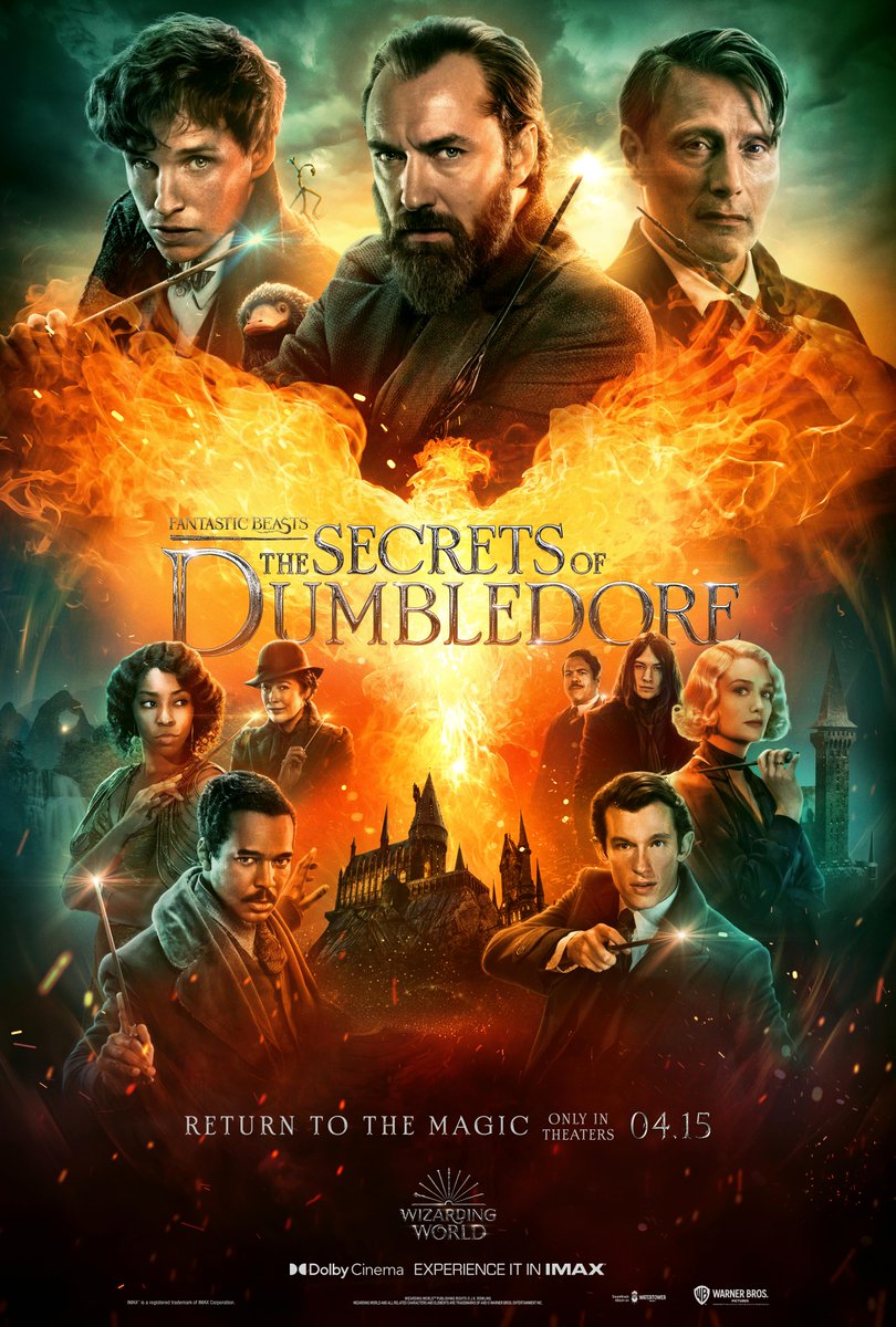 harrypotter's tweet photo. Check out the new poster for Fantastic Beasts: The Secrets of Dumbledore only in theaters April 15. https://t.co/cqD0kJNDiM